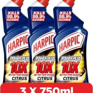 Harpic Power Plus Toilet Cleaner, Citrus Scent, 750ml x 3