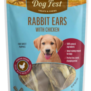 Dog Fest Rabbit ears with chicken for puppies - 90g (3.17oz)