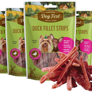 Dog Fest Duck Fillet Strips For Mini Dogs ,Dog Treats - 55G (1.94Oz)