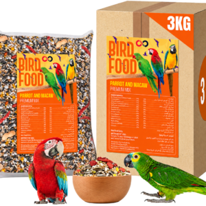 Brandsfinity 3kgs Premium Bird Feed for Parrots – Sunflower Seeds, Peanuts, Dried Fruits & Pellets – Nutritious Bird Food for Parrots, Ideal for a Healthy Diet