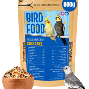 Brandsfinity 800g Premium Bird Food for Cockatiel & Parakeet - Healthy Bird Feed Blend with White Millet, Sunflower Seed, Canary Seeds, Yellow Millet, Vita Pellets & More for a Balanced Diet