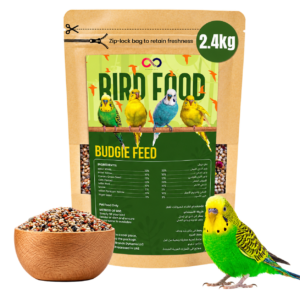 Brandsfinity 2.4kgs Premium Bird Feed for Budgies and Shell Parakeets – Nutrient-Rich Bird Food Blend with Essential Seeds for Vibrant Plumage and Energy