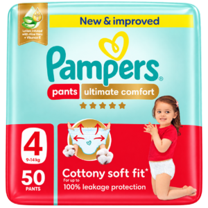 Pampers Ultimate Comfort Culotte Pants Diapers Size 4, 9-14kg SSP 50 Count