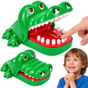 Crocodile Dentist Bite Finger Game - Fun Family Board Game for Kids Ages 4+ - Suspenseful Party Game Toy - Travel Friendly - Eid Birthday Gift